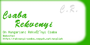 csaba rekvenyi business card